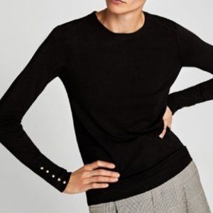 Zara Black long sleeve shirt